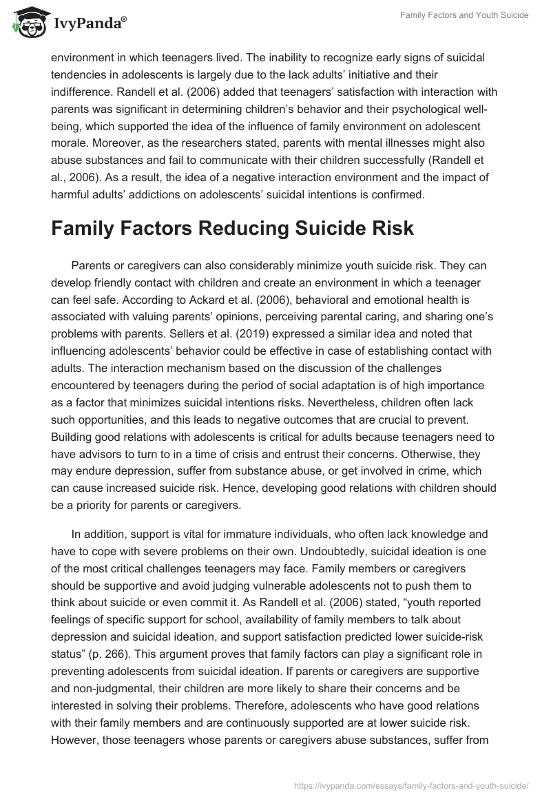 Family Factors and Youth Suicide. Page 3