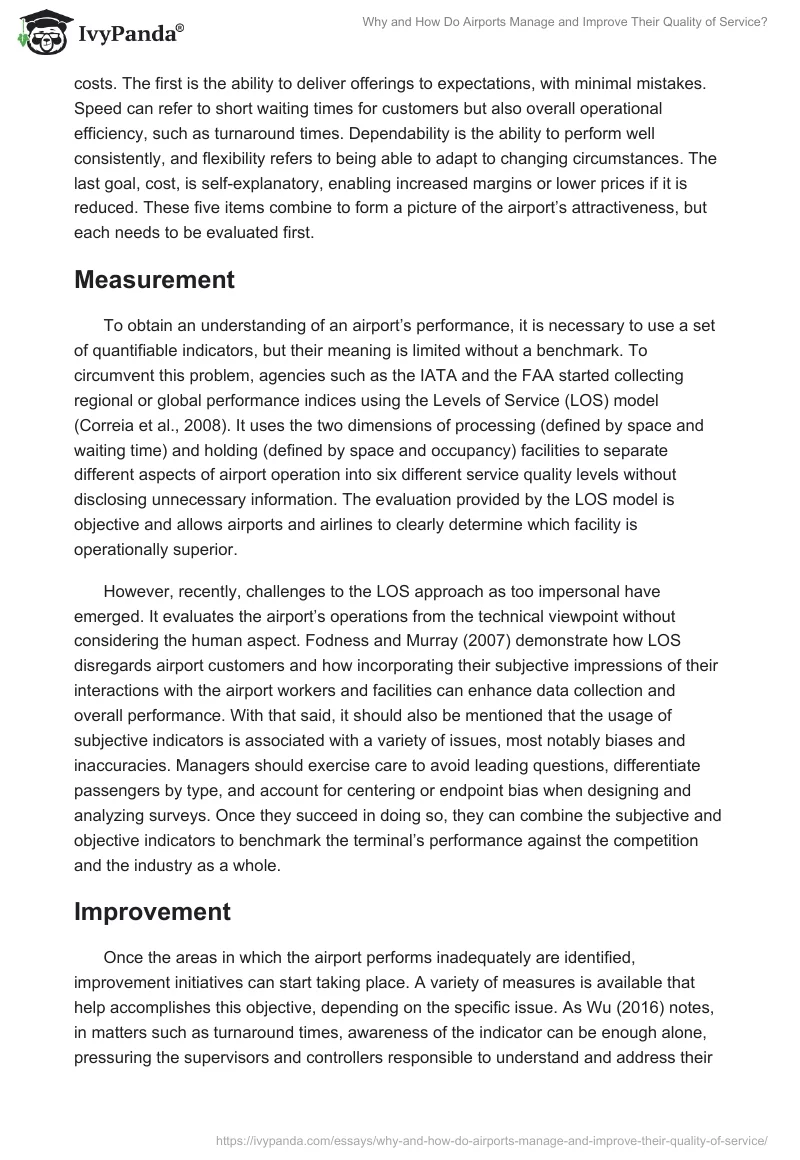 Why and How Do Airports Manage and Improve Their Quality of Service?. Page 2