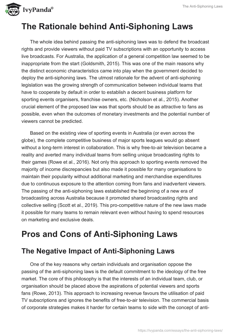 The Anti-Siphoning Laws. Page 2
