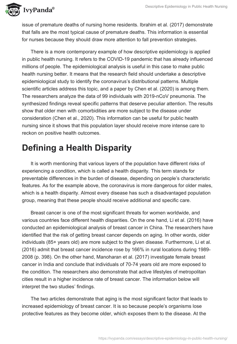 Descriptive Epidemiology in Public Health Nursing. Page 3