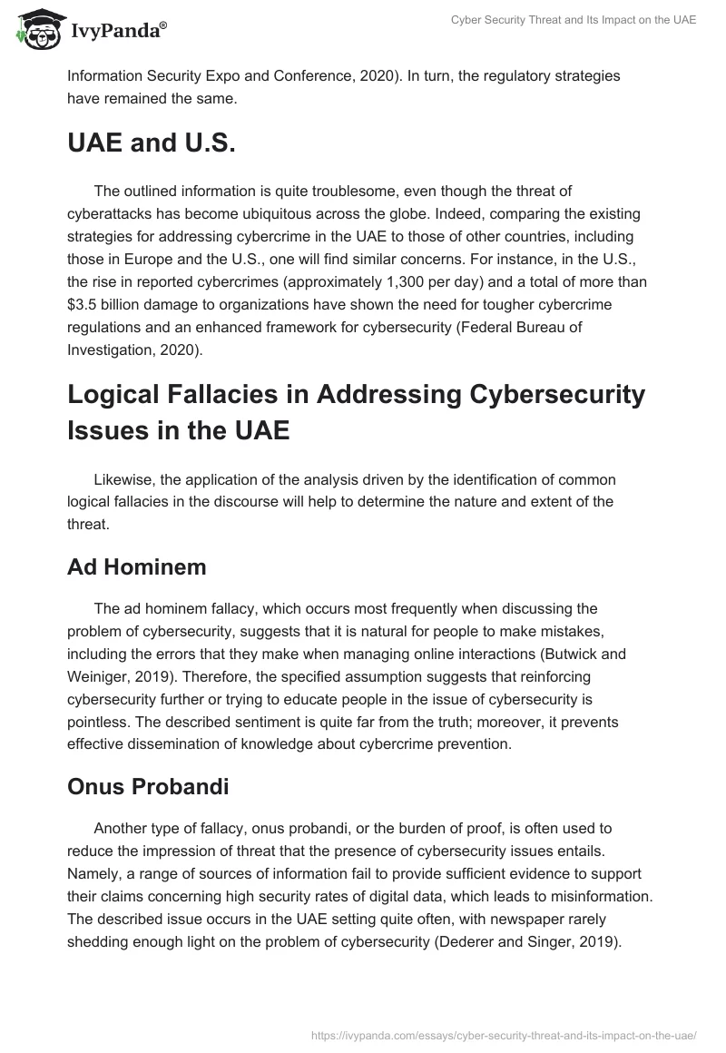 Cyber Security Threat and Its Impact on the UAE. Page 4