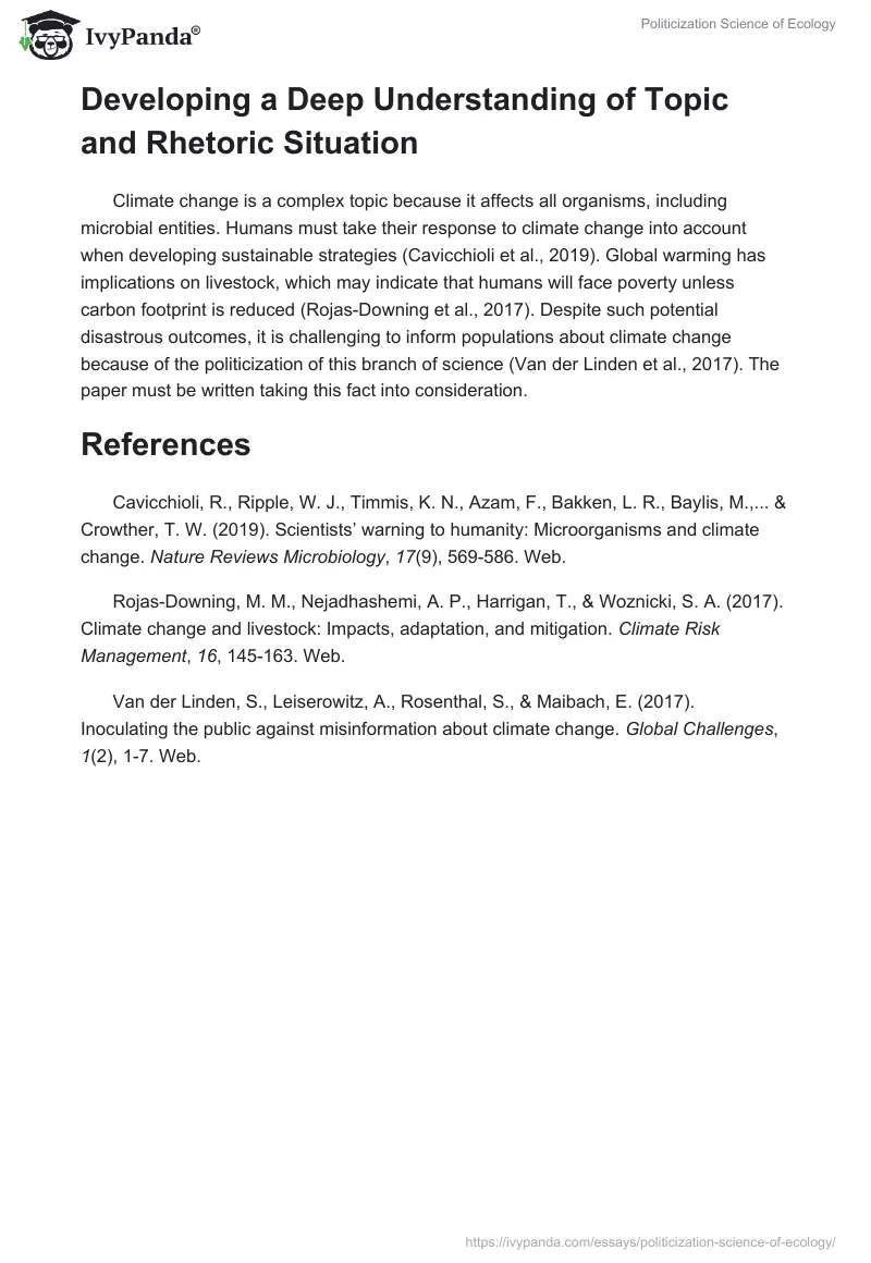 Politicization Science of Ecology. Page 2