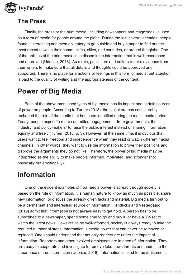 What Is the Power of Big Media?. Page 3