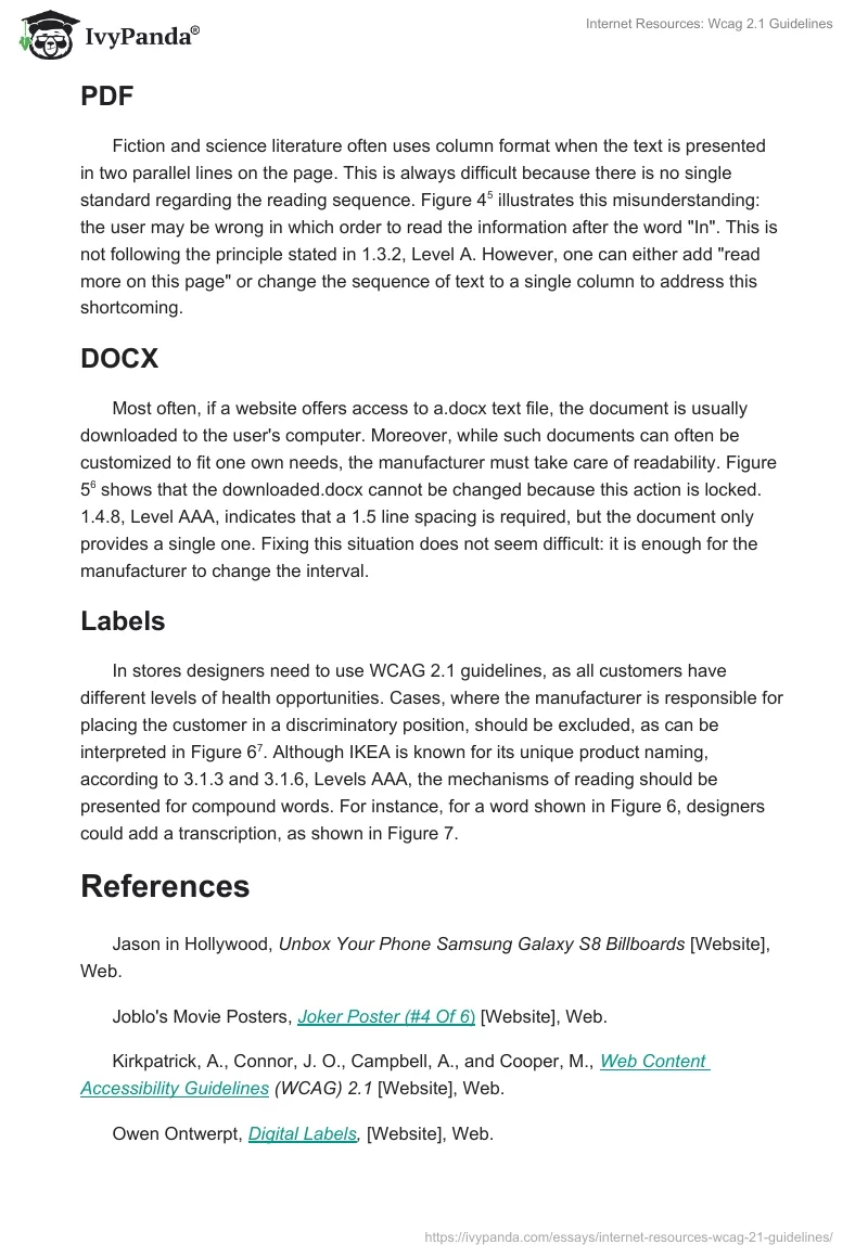 Internet Resources: Wcag 2.1 Guidelines. Page 2