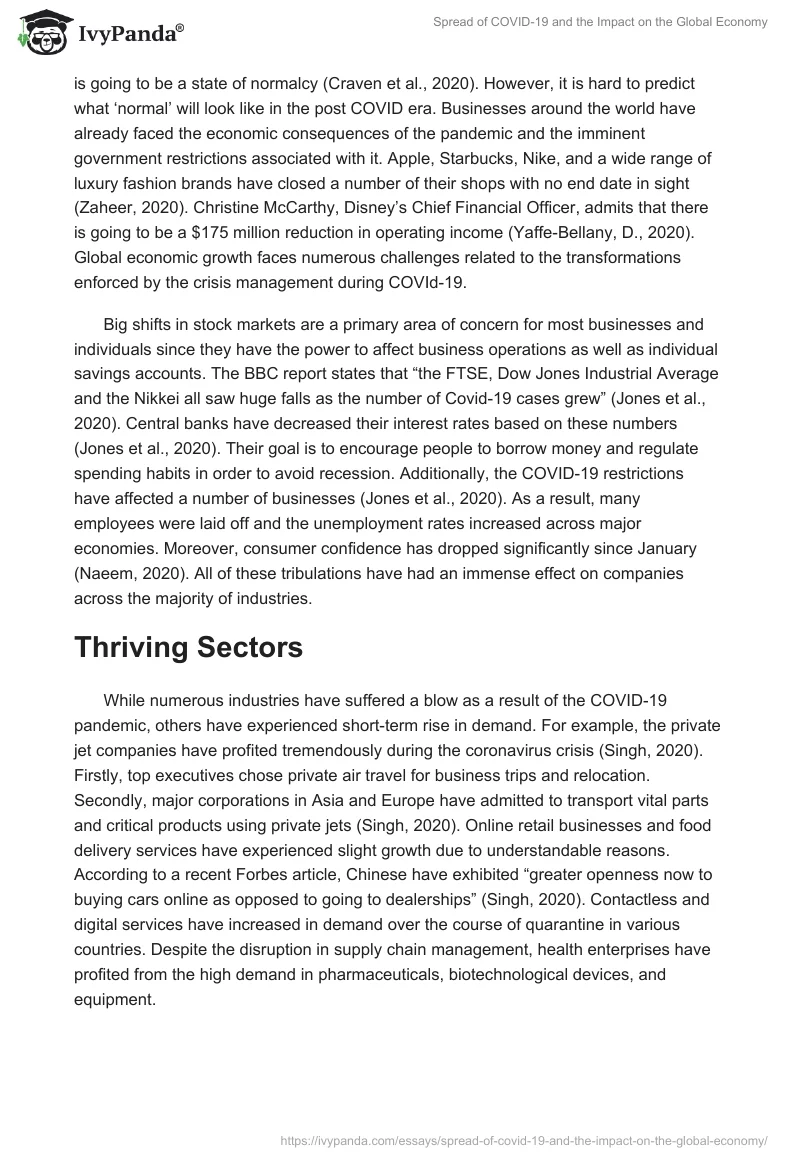 Spread of COVID-19 and the Impact on the Global Economy. Page 2