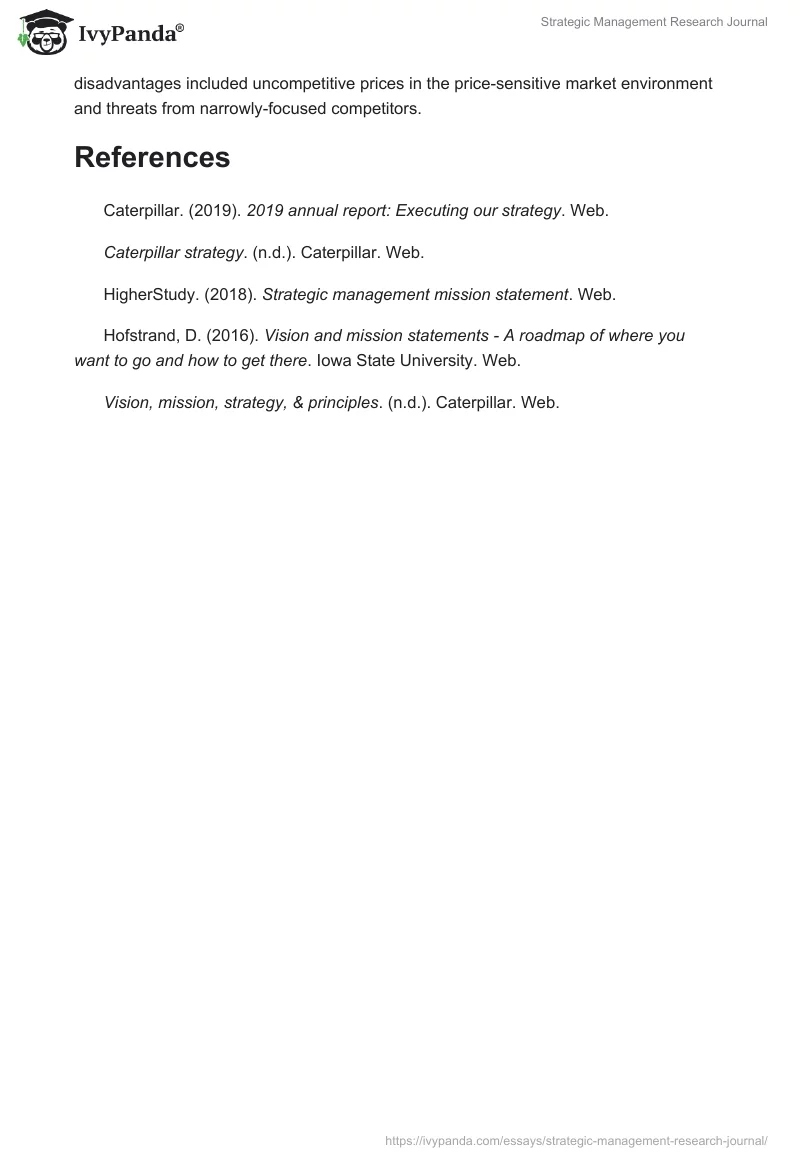 Strategic Management Research Journal. Page 3