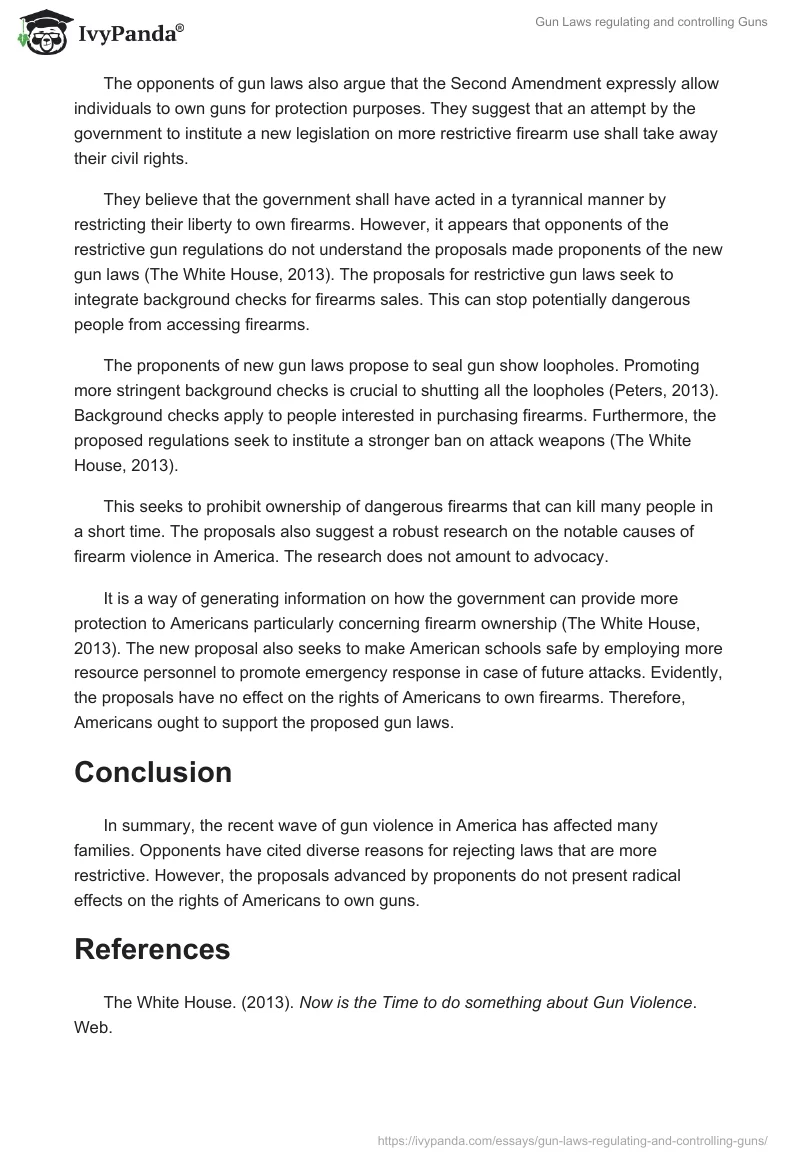 Gun Laws regulating and controlling Guns. Page 2