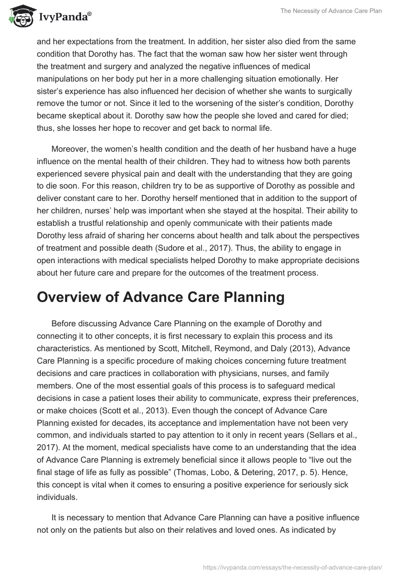 The Necessity of Advance Care Plan. Page 2