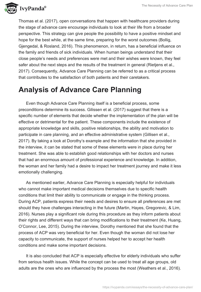 The Necessity of Advance Care Plan. Page 3