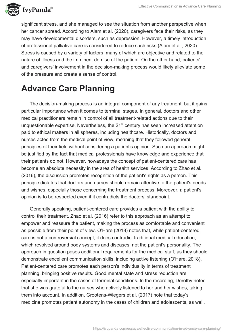 Effective Communication in Advance Care Planning. Page 3
