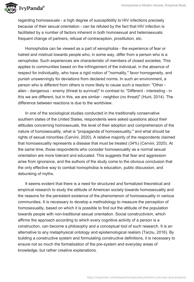 Homophobia in Modern Society: Empirical Study. Page 4