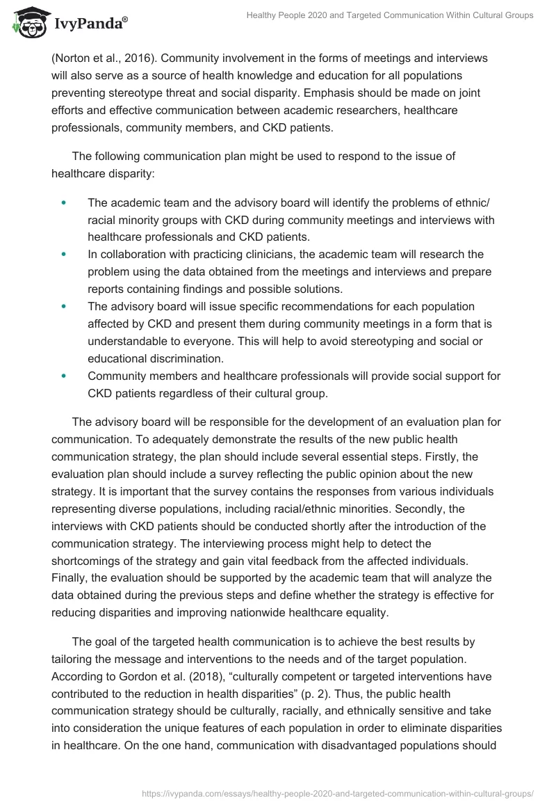 Healthy People 2020 and Targeted Communication Within Cultural Groups. Page 3
