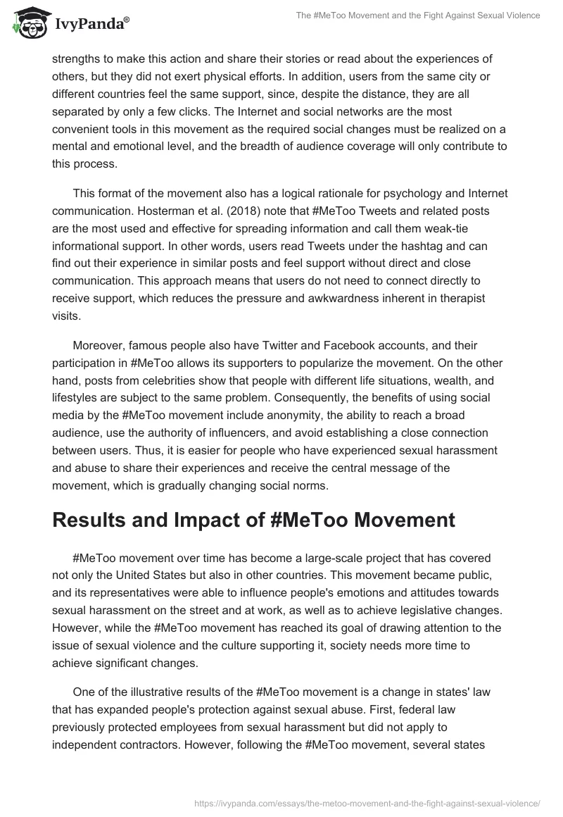 The #MeToo Movement and the Fight Against Sexual Violence. Page 4