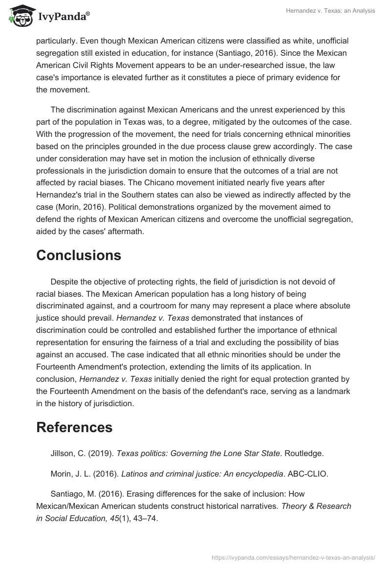 Hernandez v. Texas: an Analysis. Page 3