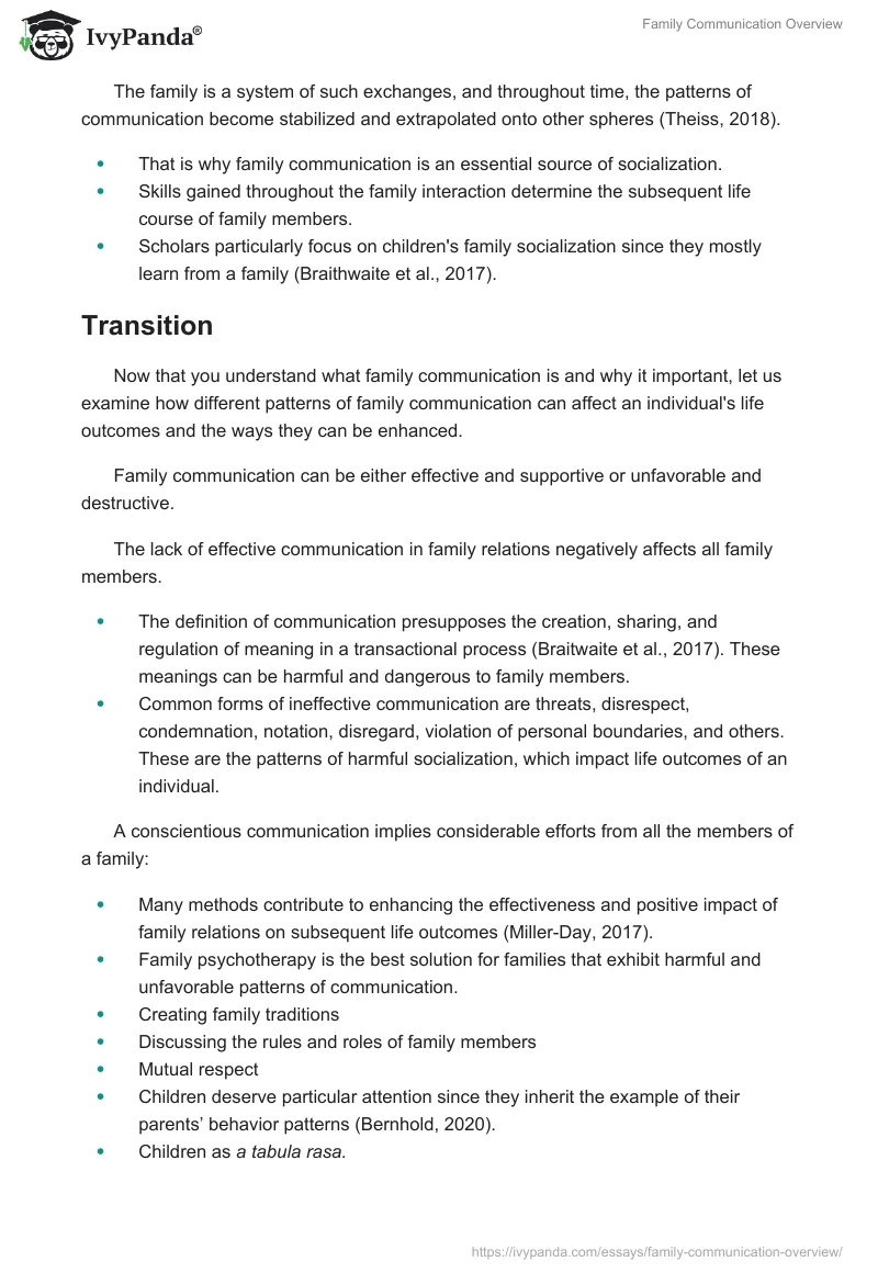 Family Communication Overview. Page 2