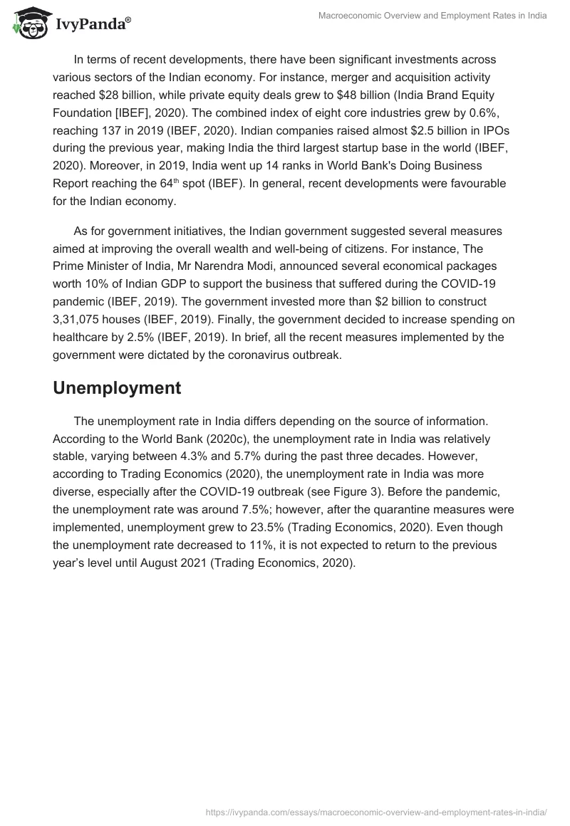 Macroeconomic Overview and Employment Rates in India. Page 4