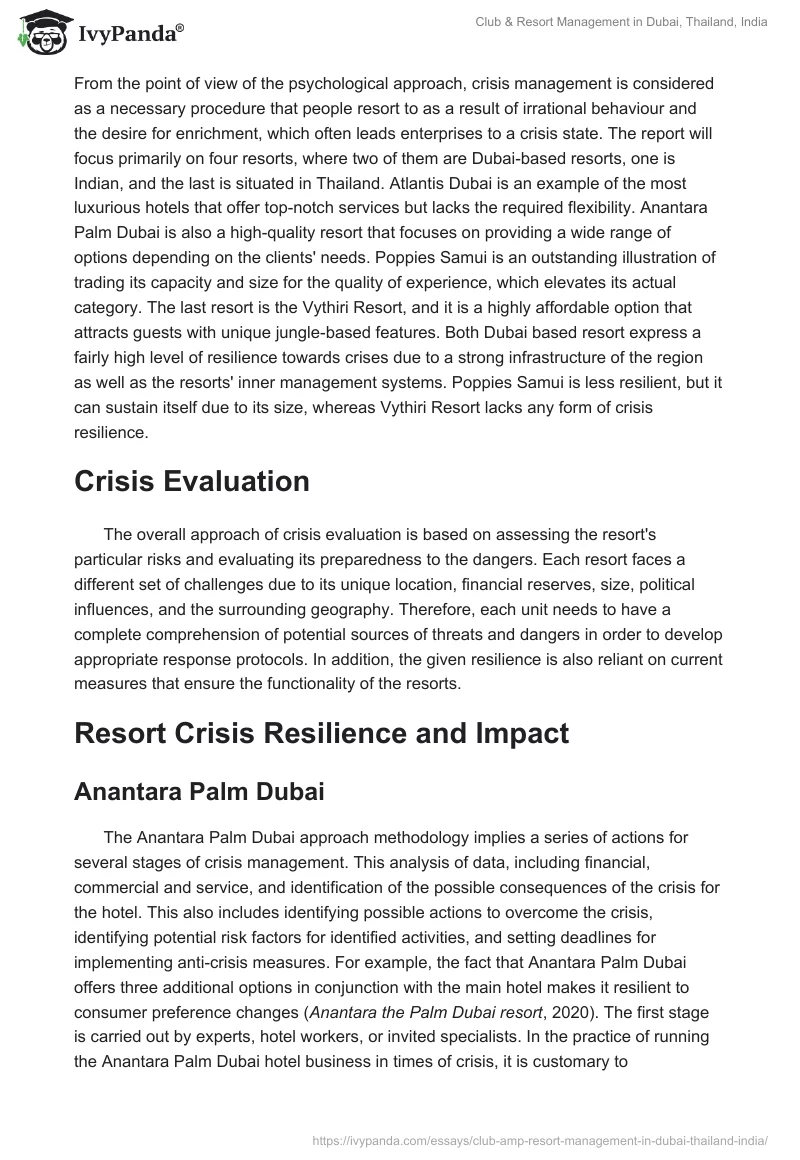 Club & Resort Management in Dubai, Thailand, India. Page 2