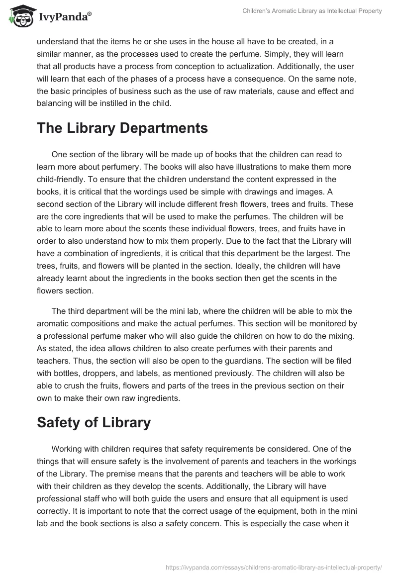 Children’s Aromatic Library as Intellectual Property. Page 4