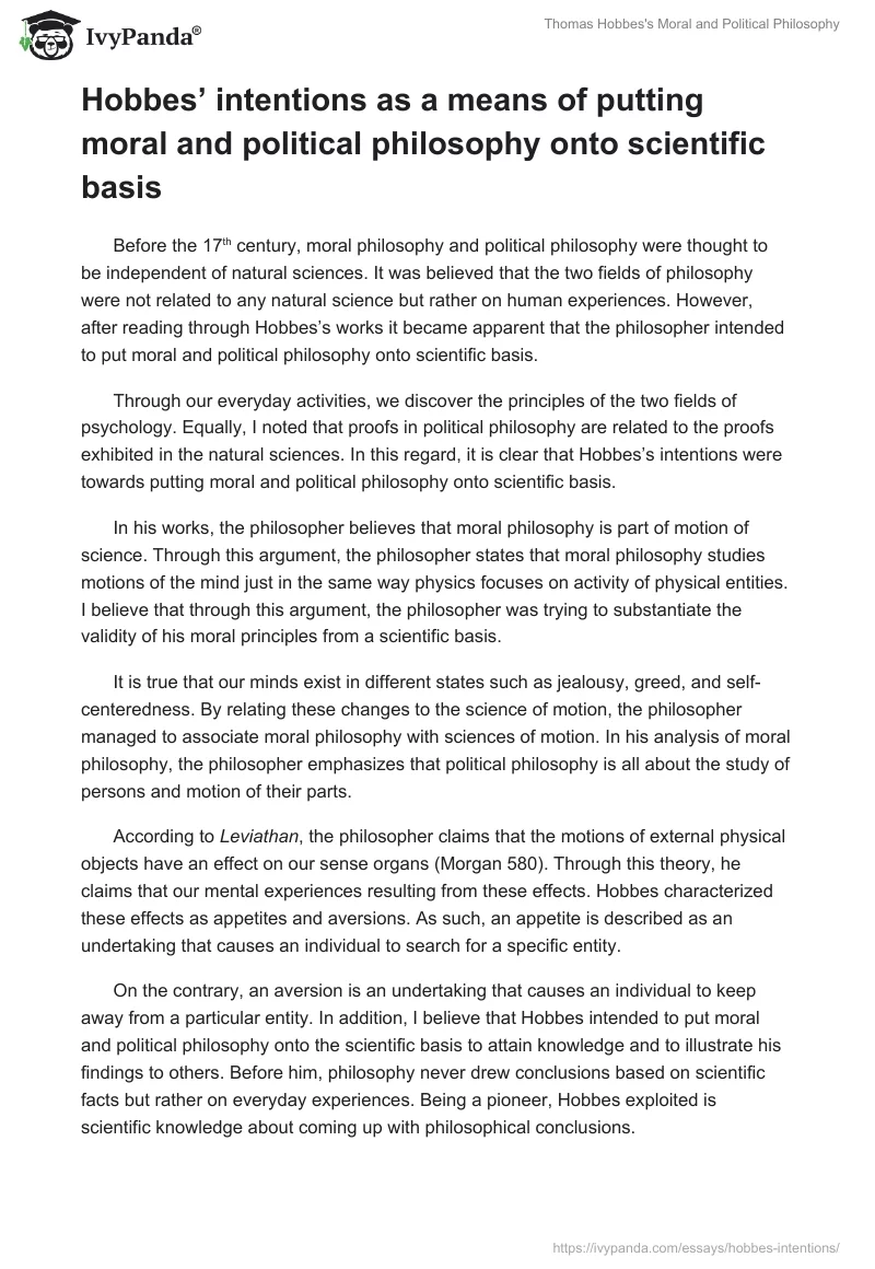 Thomas Hobbes's Moral and Political Philosophy. Page 2