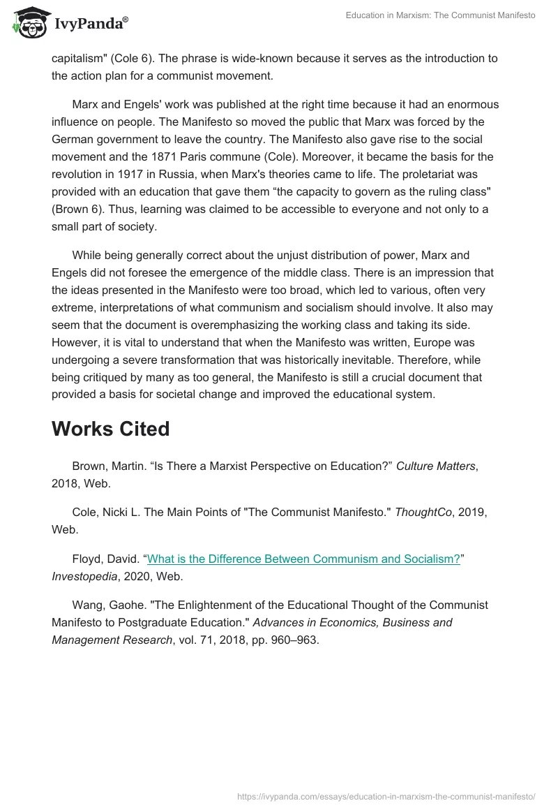 Education in Marxism: The Communist Manifesto. Page 2