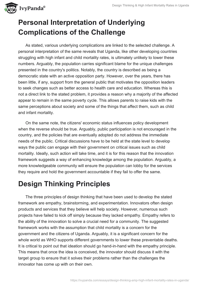 Design Thinking & High Infant Mortality Rates in Uganda. Page 3