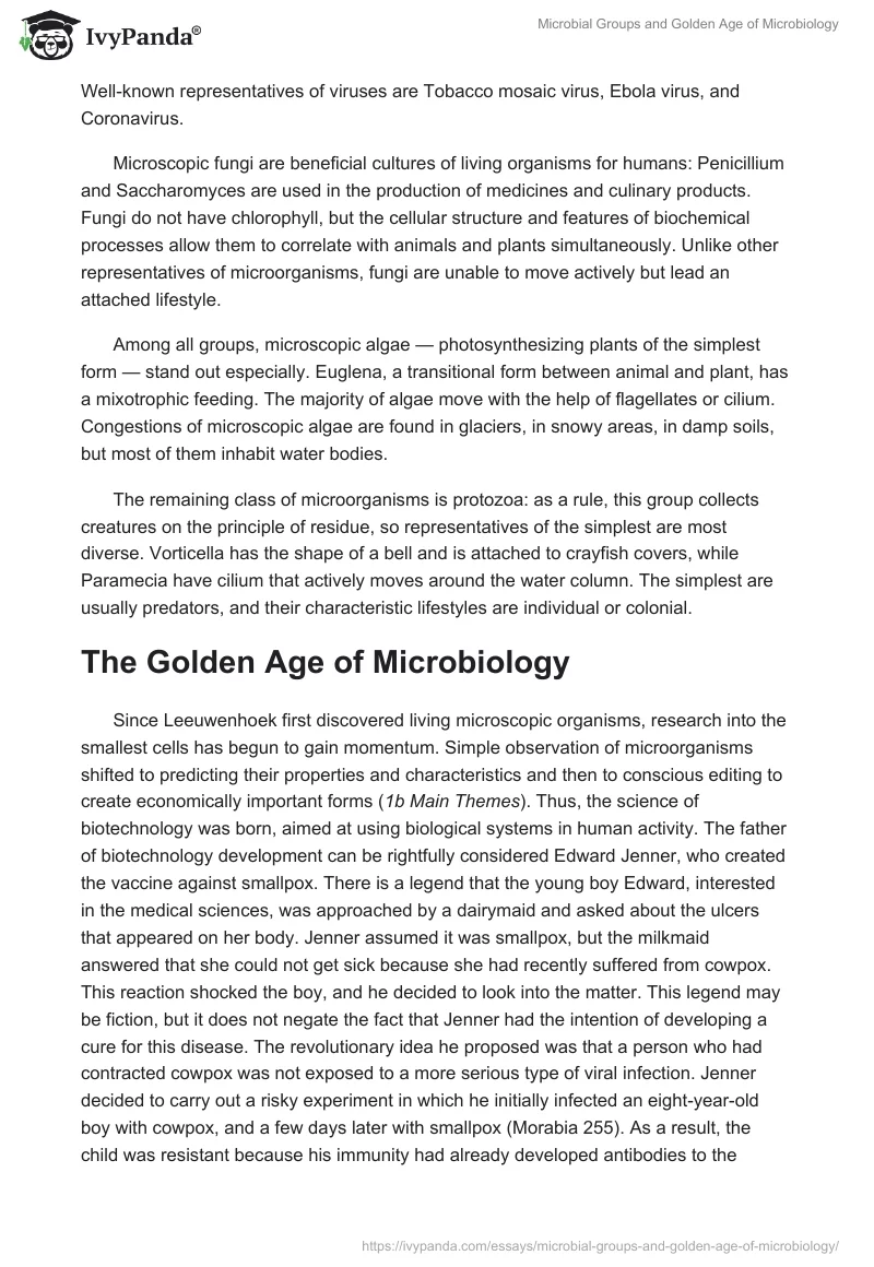 Microbial Groups and Golden Age of Microbiology. Page 2