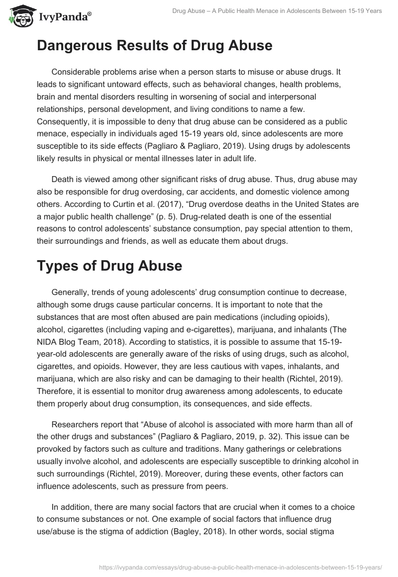 Drug Abuse – A Public Health Menace in Adolescents Between 15-19 Years. Page 3