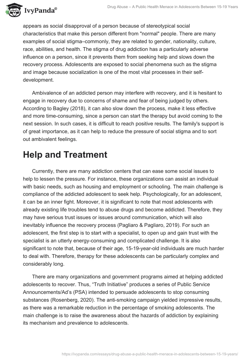 Drug Abuse – A Public Health Menace in Adolescents Between 15-19 Years. Page 4