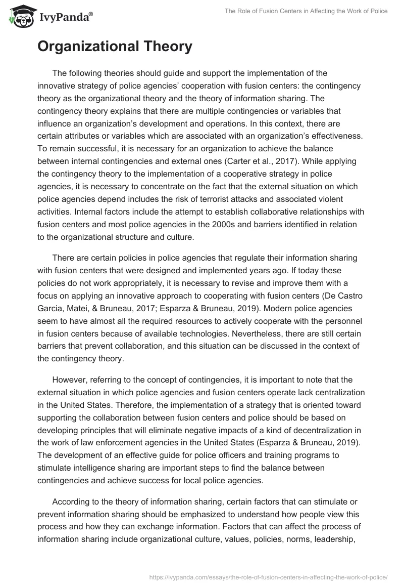 The Role of Fusion Centers in Affecting the Work of Police. Page 3
