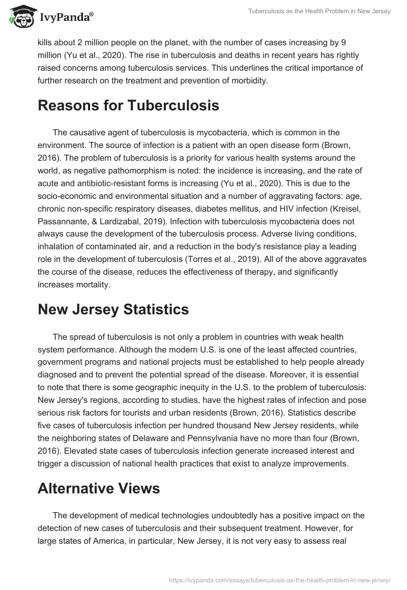 Tuberculosis as the Health Problem in New Jersey. Page 2