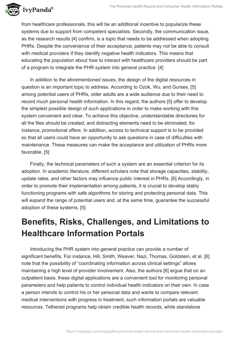 The Personal Health Record and Consumer Health Information Portals. Page 3