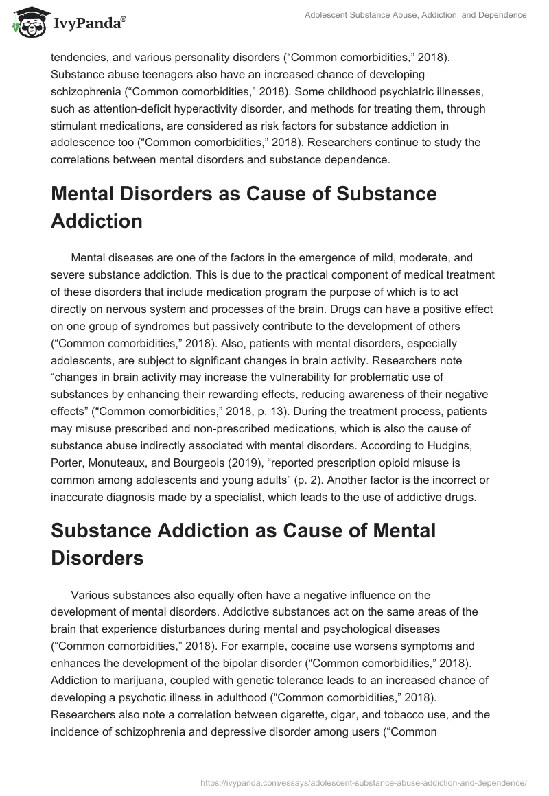 Adolescent Substance Abuse, Addiction, and Dependence. Page 5