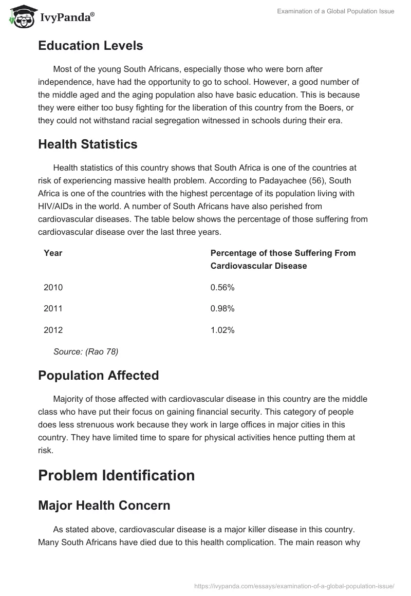 Examination of a Global Population Issue. Page 4