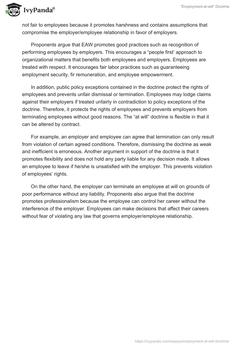 “Employment-at-will” Doctrine. Page 2