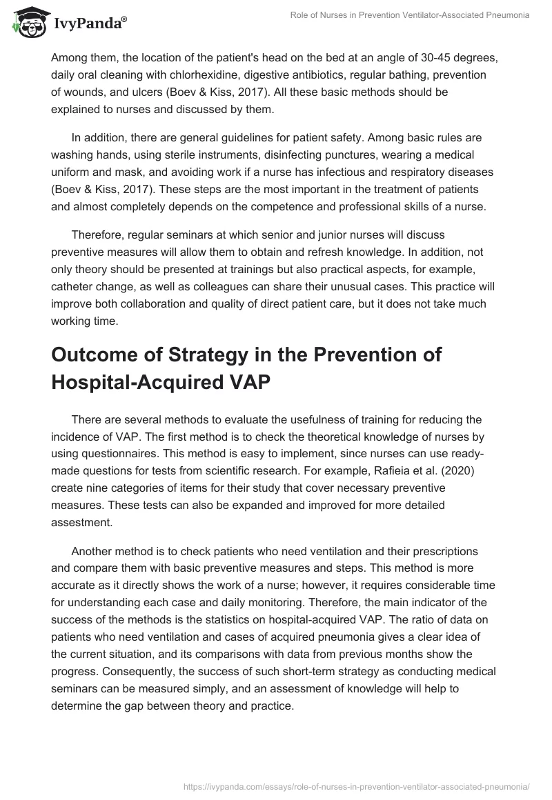Role of Nurses in Prevention Ventilator-Associated Pneumonia. Page 4