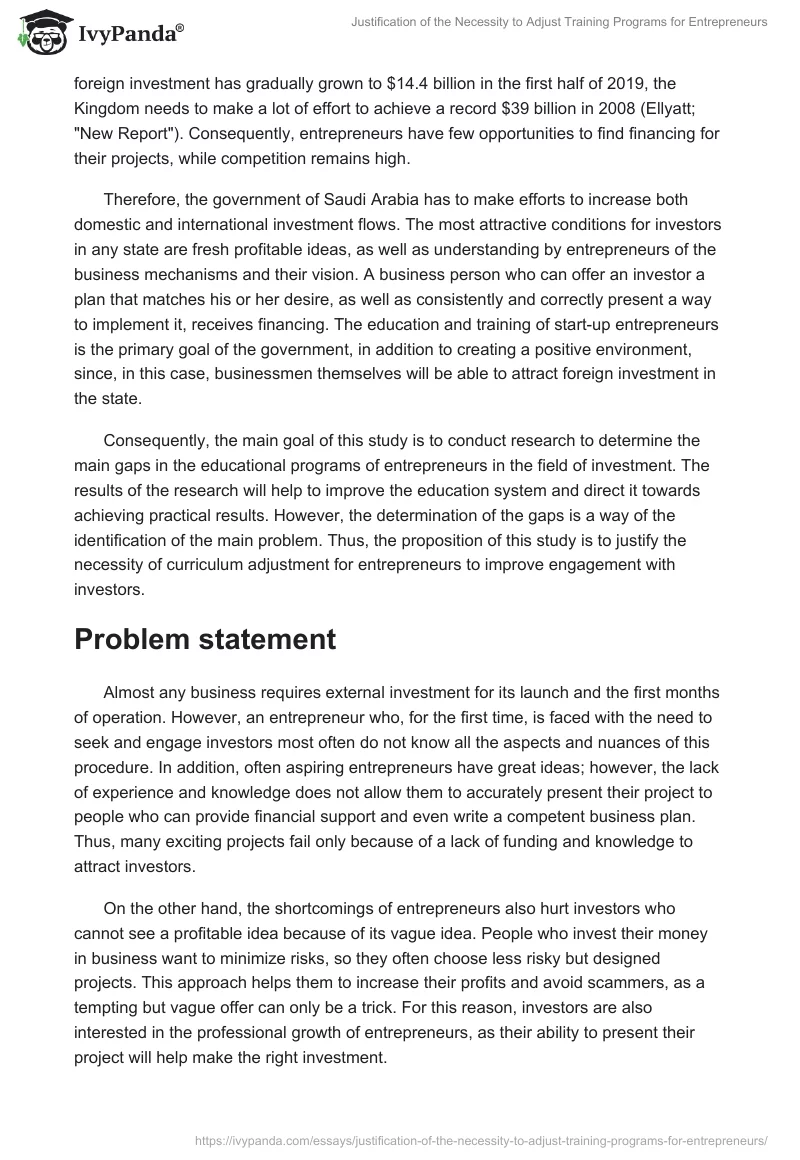 Justification of the Necessity to Adjust Training Programs for Entrepreneurs. Page 2