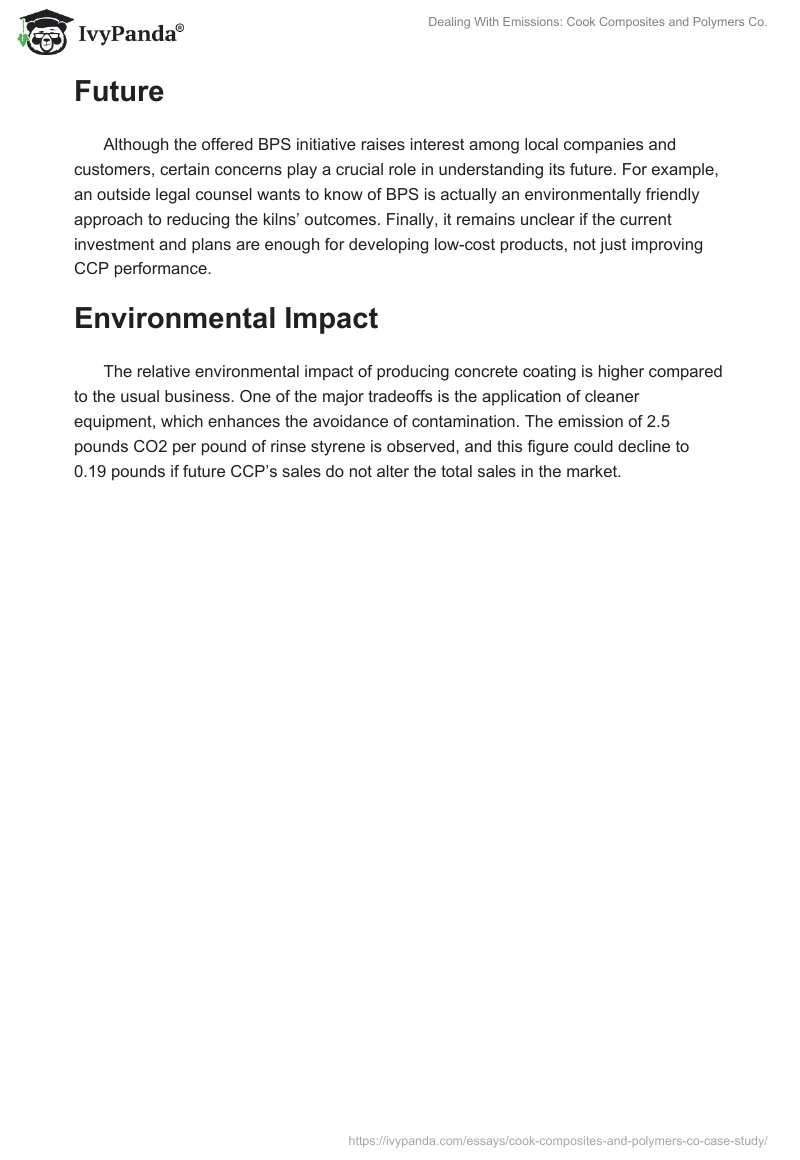 Dealing With Emissions: Cook Composites and Polymers Co.. Page 3