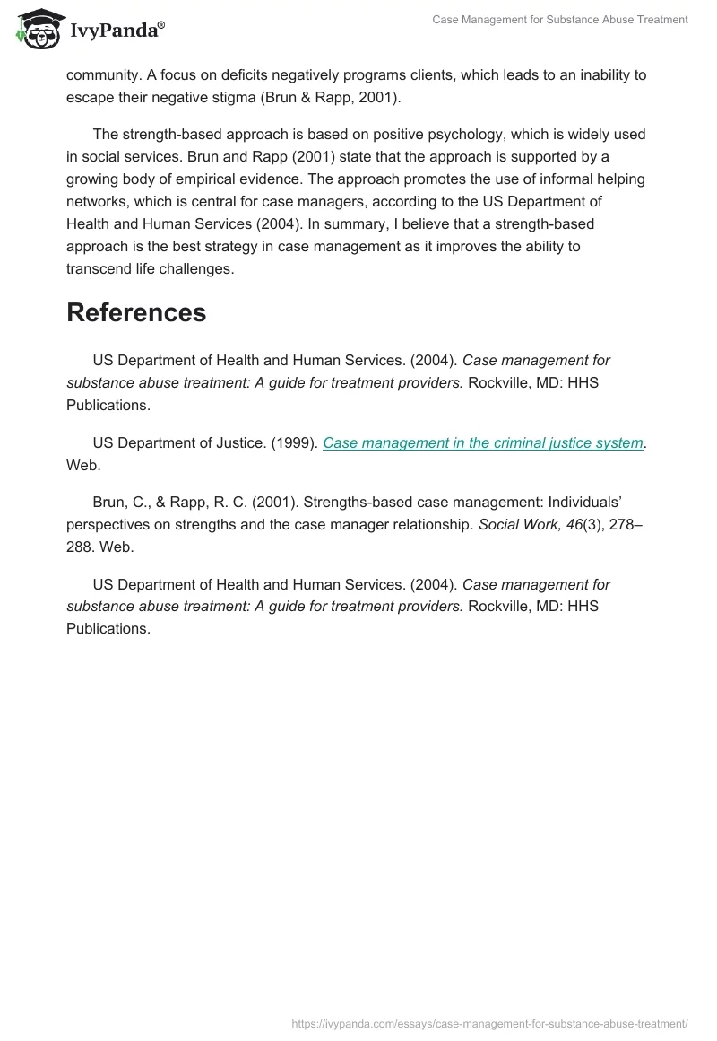 Case Management for Substance Abuse Treatment. Page 2