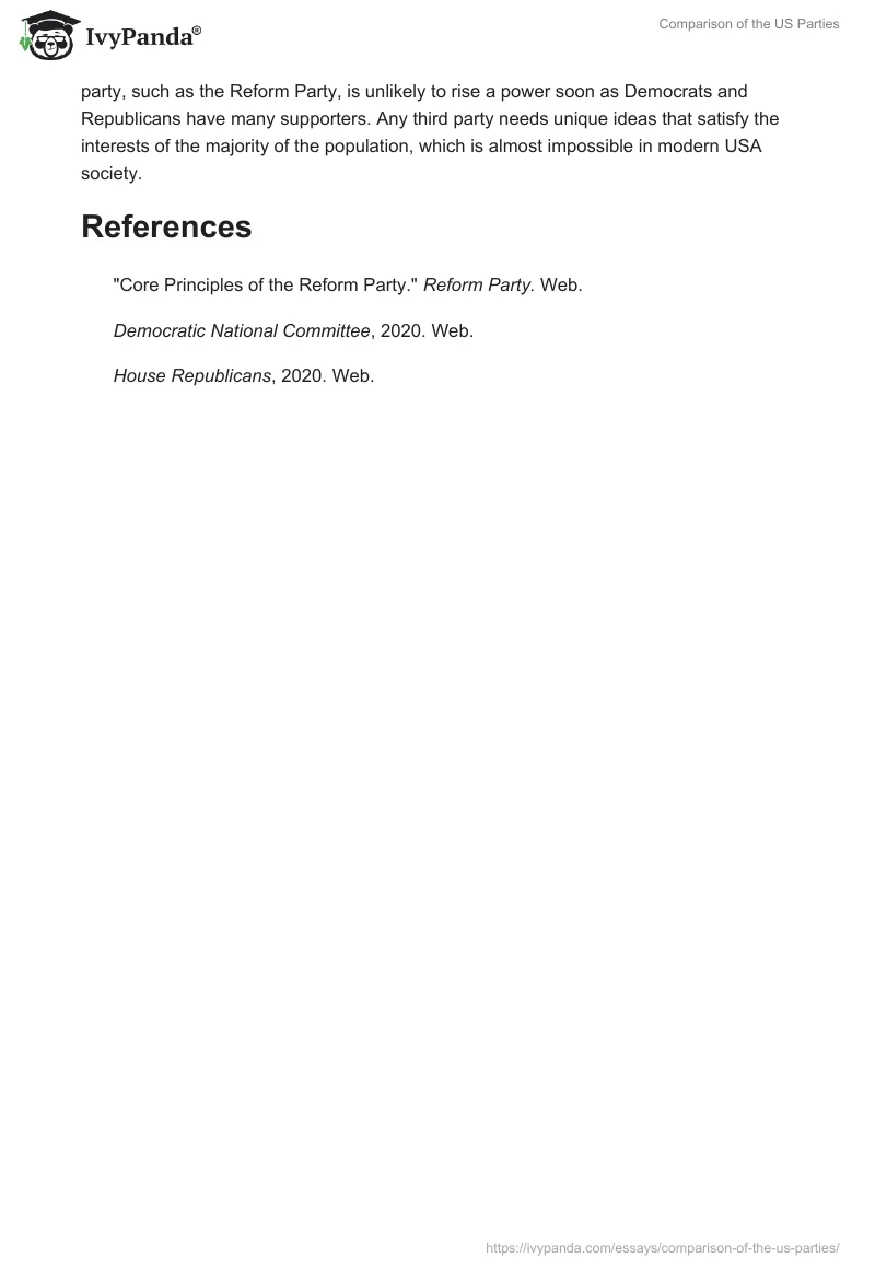 Comparison of the US Parties. Page 2