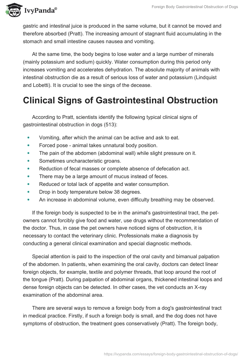 Foreign Body Gastrointestinal Obstruction of Dogs. Page 2