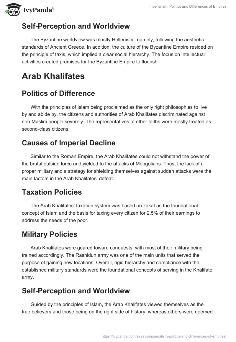 Imperialism: Politics and Differences of Empires. Page 3