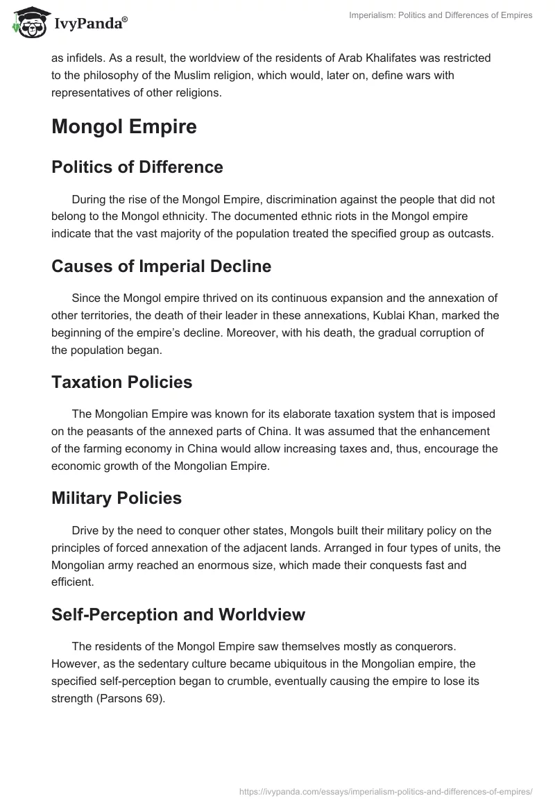 Imperialism: Politics and Differences of Empires. Page 4