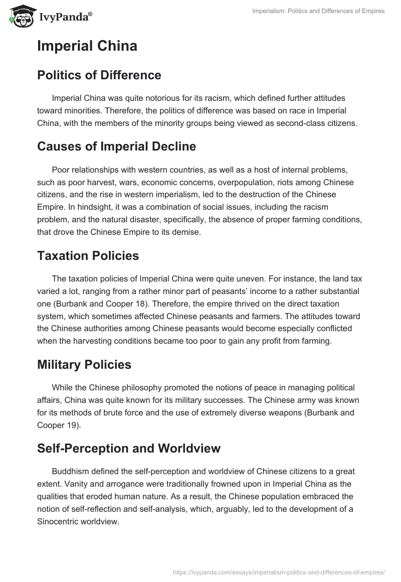 Imperialism: Politics and Differences of Empires. Page 5