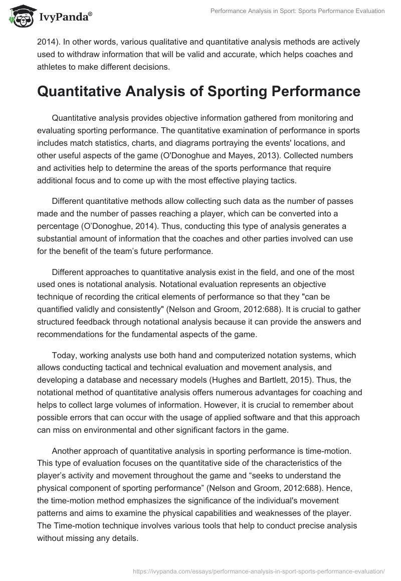 Performance Analysis in Sport: Sports Performance Evaluation. Page 2