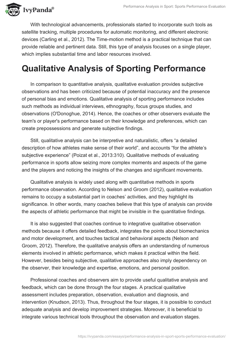 Performance Analysis in Sport: Sports Performance Evaluation. Page 3