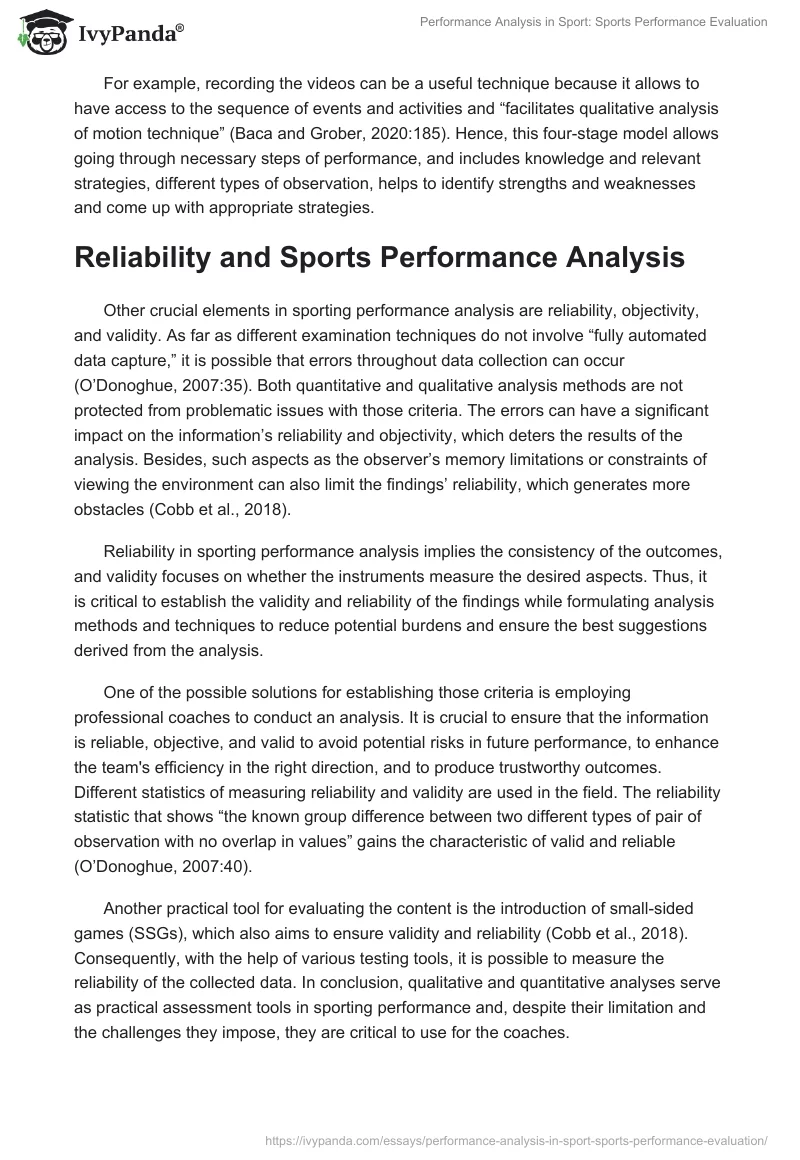 Performance Analysis in Sport: Sports Performance Evaluation. Page 4
