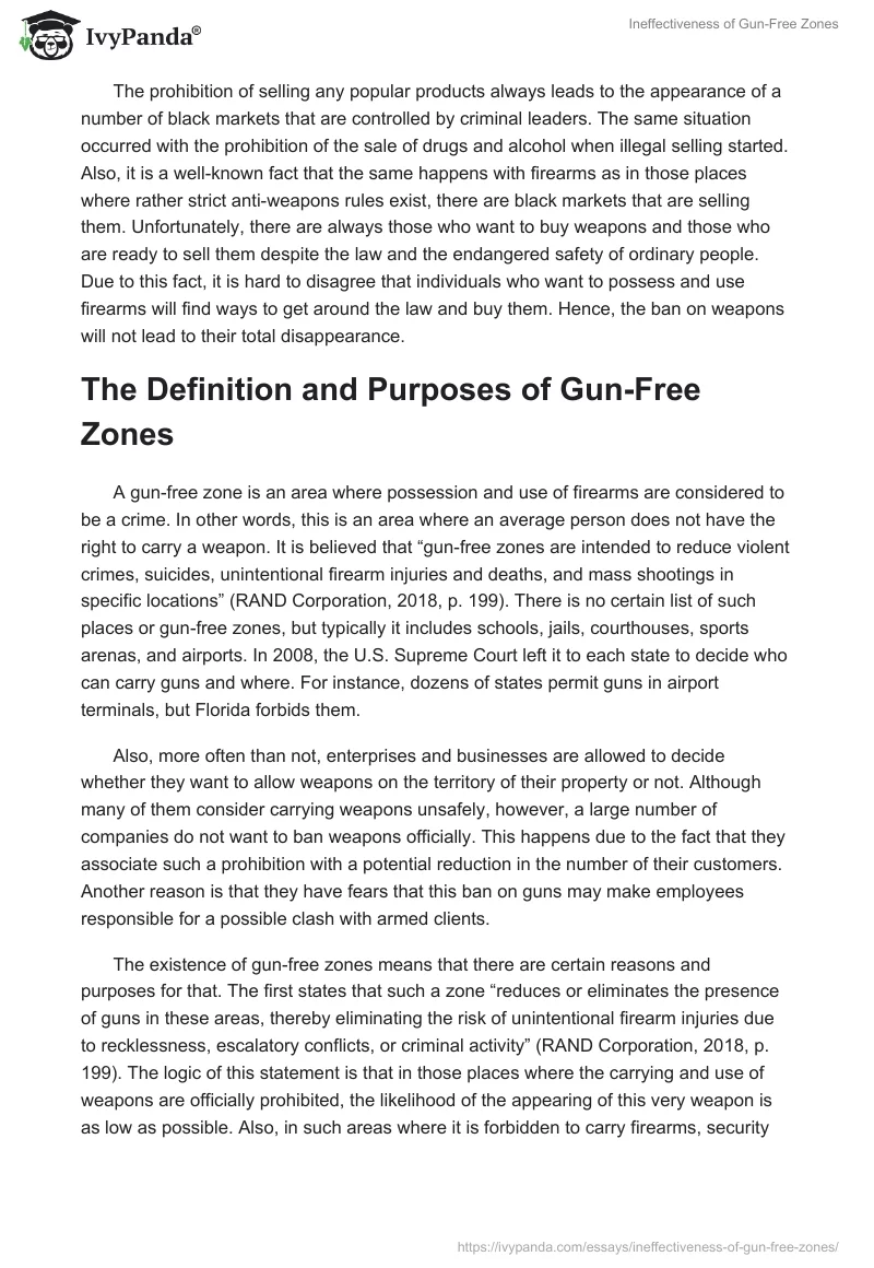 Ineffectiveness of Gun-Free Zones. Page 2