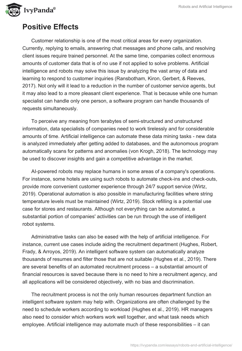 Robots and Artificial Intelligence. Page 2