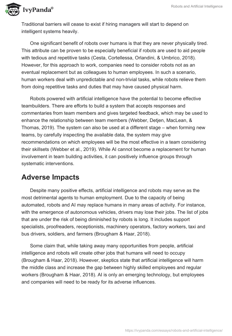 Robots and Artificial Intelligence. Page 4