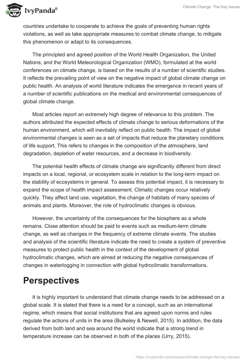Climate Change: The Key Issues. Page 2